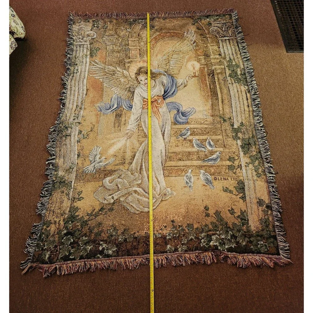 Lena Liu Angel Of Light Large Wall Tapestry Blanket Doves Birds Hanging 68”x 51”